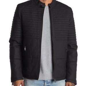 Leather Quilted Stitched Bomber Jacket
Maceoo